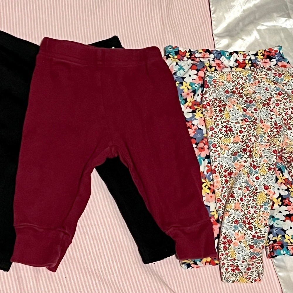 Carter’s printed floral and solid colored leggings